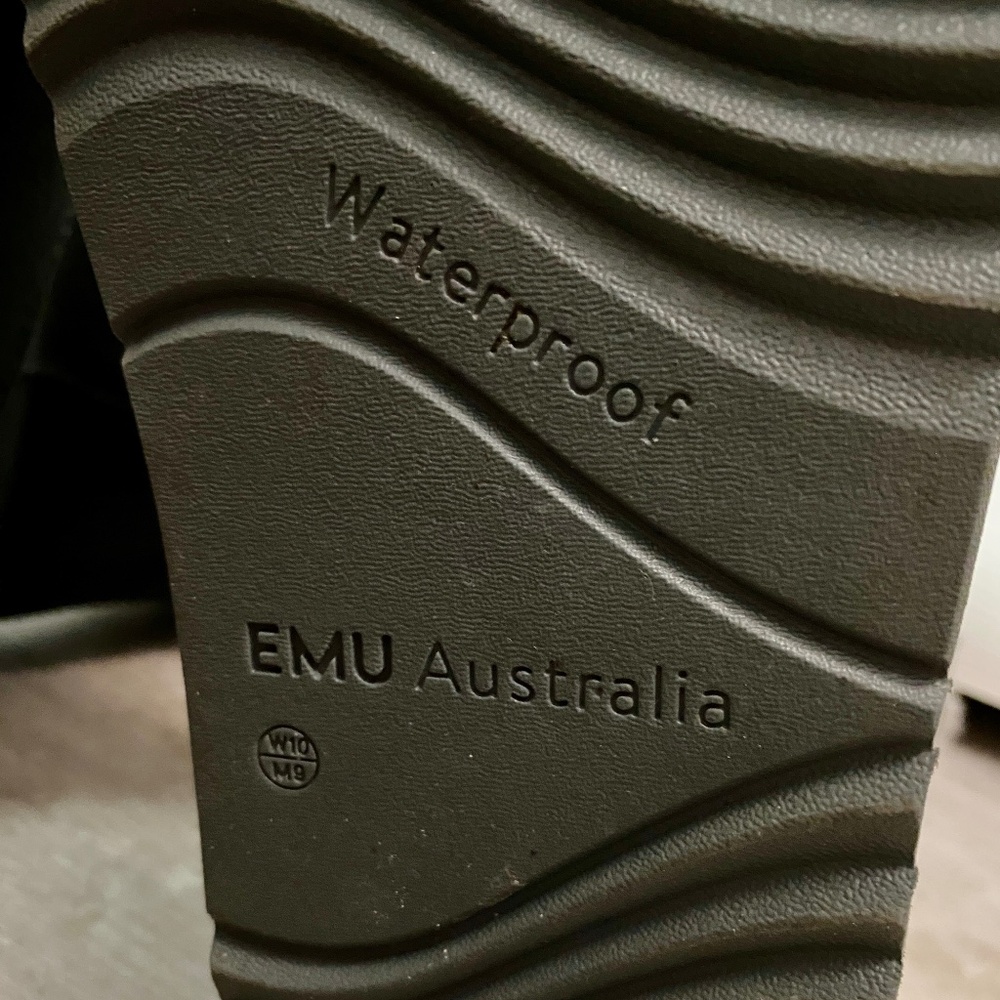 Ladies Emu Australia Gravelly Waterproof Suede Sheepskin Boots Gray Size10 New - Picture 12 of 16